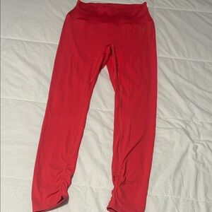 Women's High-Waist Red Active Leggings